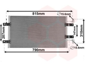 43005451 (VAN WEZEL) Радіатор кондиціонераRenault Trafic 00-14 Nissan Primastar 02-14 Opel Vivaro 01-14