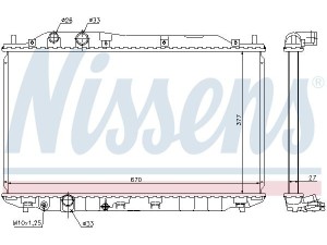 68143 (NISSENS) Радіатор основнийHonda Civic 4D 05-12