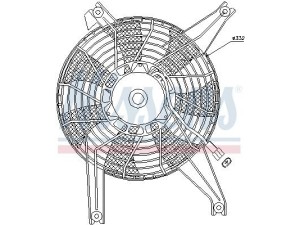 85383 (NISSENS) Вентилятор радиатора кондиционераMitsubishi Pajero III 00-07