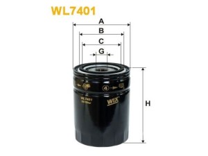 WL7401 (WIX FILTERS) Фильтр масляныйFiat Ducato 02-06 Peugeot Boxer 02-06 Citroen Jumper 02-06