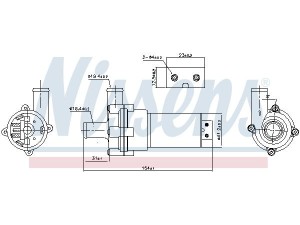 831050 (NISSENS) Помпа системи охолодження електричнаMercedes-Benz Sprinter 901-905 95-06 Mercedes-Benz G-Class W463 90-18 Chrysler Crossfire 03-07