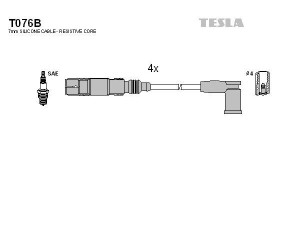 T076B (TESLA) Провід високої напруги комплектVW Golf VI 09-14 Audi A4 04-08 Skoda Octavia A5 04-13