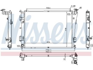 66783 (NISSENS) Радіатор основнийKia Optima 10-16