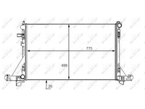 58481 (NRF) Радіатор основнийRenault Master III 10- Opel Movano B 10-21