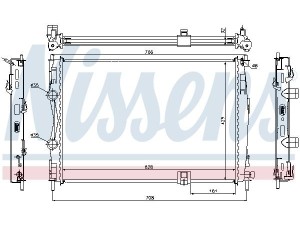 67361 (NISSENS) Радіатор основний під мкппNissan Qashqai 07-14