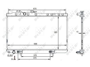 59100 (NRF) Радіатор основнийNissan Almera Classic N17 06-12