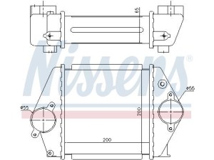 96570 (NISSENS) Радиатор интеркулераMazda MP-V 99-06 Mazda 6 02-07