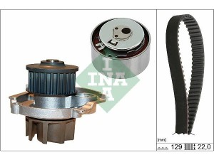 530 0462 30 (INA) Комплект ГРМ ремінь ролик помпаFord Ka 08-16 Fiat Doblo 00-09 Alfa Romeo MiTo 08-18