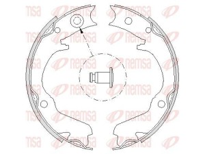 4734.00 (REMSA) Колодки стоянкового гальмаSubaru Outback 03-09 Subaru Legacy 03-09 Subaru Impreza 00-07