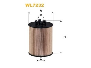 WL7232 (WIX FILTERS) Фільтр масляний вставкаOpel Corsa D 06-15 Opel Astra G 98-05 Opel Astra H 04-14