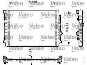 735549 (VALEO) Радіатор основнийVW Tiguan 16- Audi A3 12-22 Skoda Octavia A7 13-19