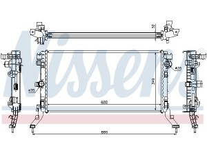 637603 (NISSENS) Радіатор основнийRenault Latitude 10-15 Renault Laguna III 07-15