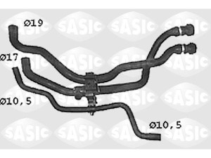 SWH4308 (SASIC) Патрубок печки комплектRenault Clio II 98-05 Renault Kangoo 97-07