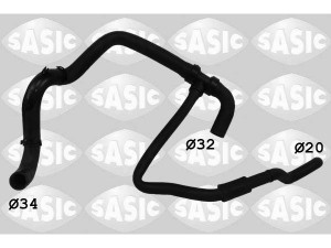 3404168 (SASIC) Патрубок охлаждающей жидкостиRenault Fluence 09-17 Renault Scenic III 09-16 Renault Megane III 09-16