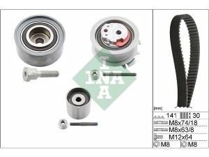 530046310 (INA) Комплект ГРМ ремінь 3 роликиVW Passat B6 05-10 Audi A3 03-12 Skoda Octavia A5 04-13