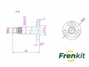 86302 (FRENKIT) Шток механизма ручника 10,15/28,00 42,00/Kia Rio 11-17 Mitsubishi Outlander 12-15 Mazda 6 12-