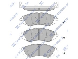 SP1159 (Hi-Q) Колодки гальмівні дискові передні комплектChevrolet Aveo 06-16 Chevrolet Lacetti 04-13 Daewoo Lanos 97-20