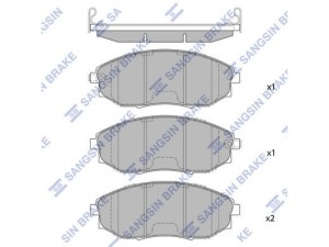 SP1193 (Hi-Q) Колодки гальмівні дискові передніChevrolet Epica 06-14 Chevrolet Epica 04-06