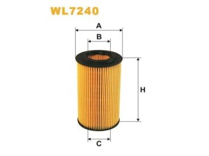 WL7240 (WIX FILTERS) Фільтр маслянийMercedes-Benz Sprinter 906 06-18 Mercedes-Benz E-Class W211 02-09 Jeep Grand Cherokee 98-04