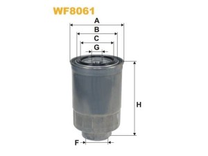 WF8061 (WIX FILTERS) Фільтр паливнийToyota Avensis 03-10 Ford Ranger 00-06 Nissan Pickup Navara D22 97-05