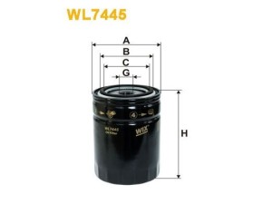 WL7445 (WIX FILTERS) Фильтр масляныйFiat Ducato 06-14 Peugeot Boxer 06-14 Mitsubishi Canter 02-10