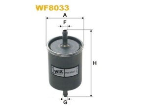 WF8033 (WIX FILTERS) Фільтр паливнийVW Caddy II 95-04 SEAT Ibiza 93-02 Peugeot 306 93-02