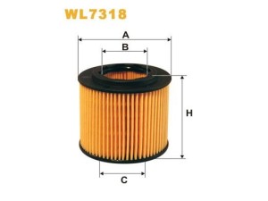 WL7318 (WIX FILTERS) Фільтр маслянийVW Polo 09-18 Skoda Fabia II 07-14 SEAT Ibiza 09-17