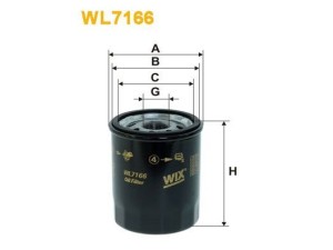 WL7166 (WIX FILTERS) Фільтр маслянийNissan Primera P10 90-96 Nissan Micra 03-10 Nissan Note 05-12