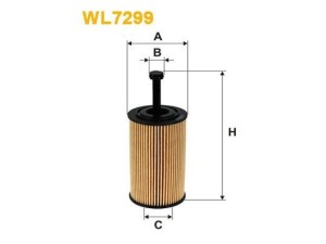 WL7299 (WIX FILTERS) Фільтр масляний вставкаPeugeot 206 98-12 Peugeot 307 01-11 Citroen Berlingo 96-08