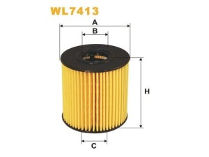 WL7413 (WIX FILTERS) Фільтр маслянийToyota ProAce 13-16 Peugeot Boxer 06-14 Ford Focus III 11-18