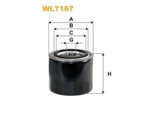 WL7167 (WIX FILTERS) Фильтр масляный