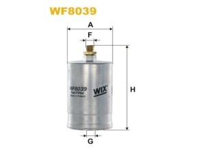 WF8039 (WIX FILTERS) Фільтр паливнийMercedes-Benz E-Class W124 84-95 Mercedes-Benz 190 (W201) 82-93