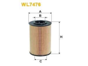 WL7476 (WIX FILTERS) Фильтр масляныйVW Passat B7 10-15 Audi A6 11-18 Skoda Octavia A5 04-13