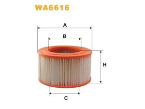 WA6616 (WIX FILTERS) Фільтр повітрянийKia Pregio 97-03