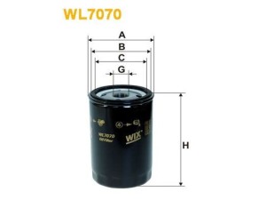 WL7070-12 (WIX FILTERS) Фільтр маслянийVW Passat B2 81-88 VW Transporter T4 90-03 Audi A6 94-97