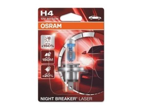 64193NL-01B (OSRAM) Лампа фары блистер 12V 60/55W H4 +150%VW Transporter T5 03-15 Audi A3 96-03 Skoda Fabia II 07-14