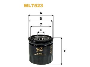 WL7523 (WIX FILTERS) Фильтр масляныйFord Transit 06-14 Peugeot Boxer 06-14 Citroen Jumper 06-14