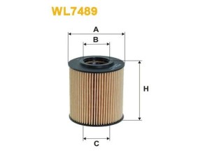 WL7489 (WIX FILTERS) Фільтр маслянийVW Polo 09-18 Skoda Fabia II 07-14 SEAT Ibiza 09-17