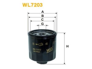 WL7203 (WIX FILTERS) Фильтр масляныйVW Golf VI 09-14 Audi A2 00-05 Skoda Octavia A5 04-13