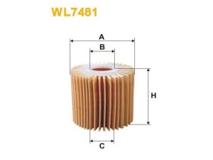 WL7481 (WIX FILTERS) Фільтр маслянийToyota Yaris 05-12 Toyota Corolla 13-18 Subaru Trezia 11-14