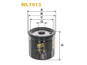 WL7513 (WIX FILTERS) Фільтр маслянийRenault Megane III 09-16 Mercedes-Benz A-Class W176 12-18 Nissan Juke 10-19