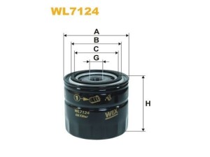 WL7124 (WIX FILTERS) Фільтр маслянийVolvo C70 96-05 Volvo S40 95-04 Volvo V40 96-04