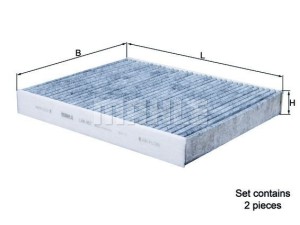 LAK 467/S (KNECHT) Фільтр салону вугільнийRenault Megane III 09-16 Hyundai Elantra HD 06-11 Ford Focus III 11-18