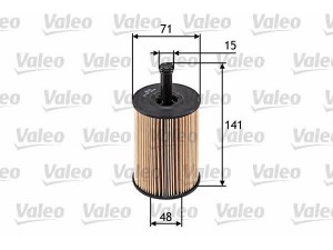 586506 (VALEO) Фильтр масляныйVW Passat B7 10-15 Audi A4 04-08 Skoda Octavia A5 04-13