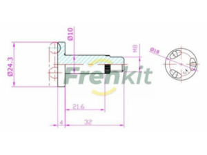 86311 (FRENKIT) Шток механизма ручника 10,00/24,30 36,00/ BOSCH