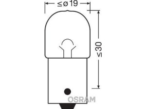 5007 (OSRAM) Лампа ліхтаря габарит 12V 5W R5W BA15s