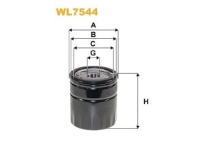 WL7544 (WIX FILTERS) Фильтр масляныйToyota ProAce 16- Fiat 500L 12-22 Peugeot Boxer 14-