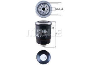 KC189 (MAHLE) Фильтр топливныйNissan Pathfinder R51 04-14 Nissan Navara 05-15 Nissan Almera N16 00-06