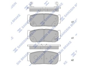 SP1173 (Hi-Q) Колодки гальмівні дисковіKia Sorento 02-09 SsangYong Kyron 05-11 SsangYong Rexton 06-12