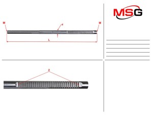 BW410.NLR0.C (MSG) Шток рулевой рейки с ЭУРBMW 3 F34 13- BMW 4 F32-36 13-20 BMW 3 F30-31 12-19